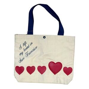 I Left My Heart in San Francisco Vintage Tote Bag Heart New with Tag Deadstock